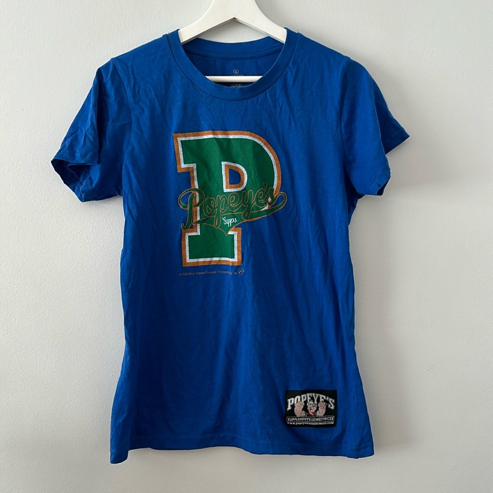 Blue Popeyes T women’s size large